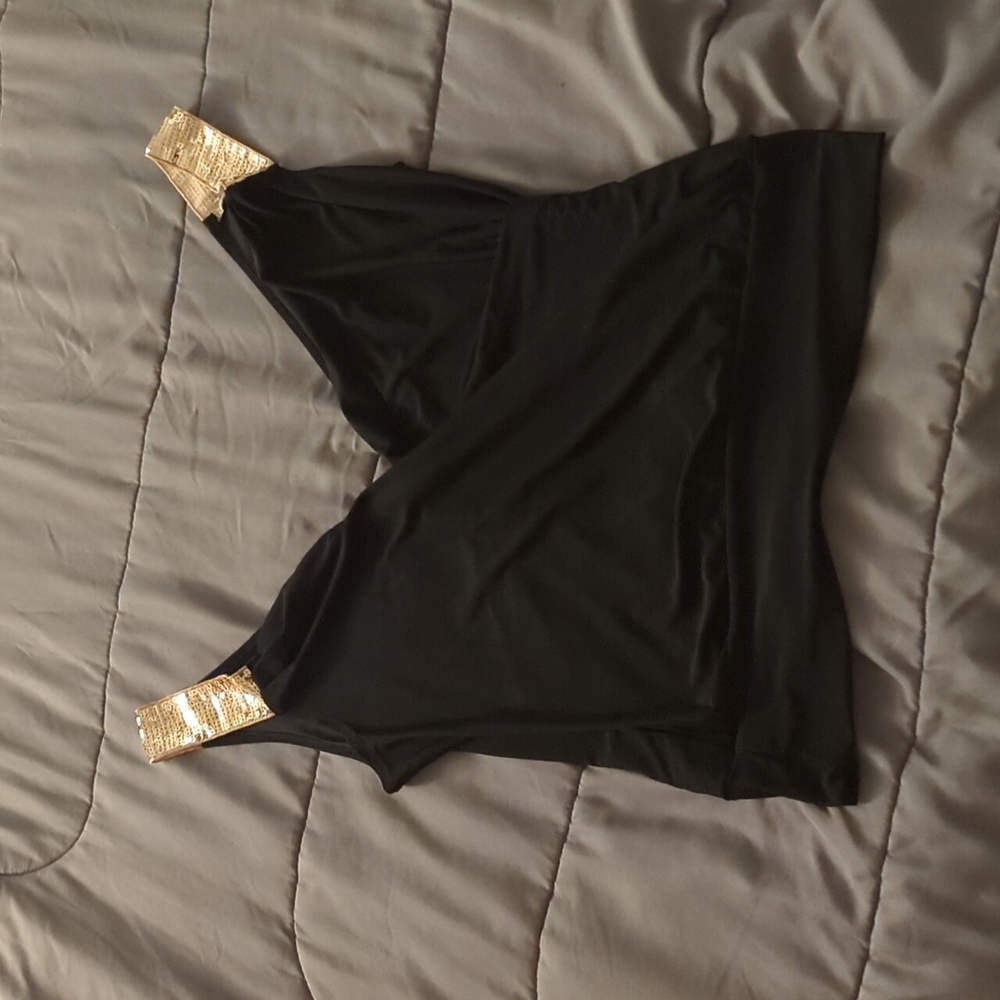 Black and gold tank top